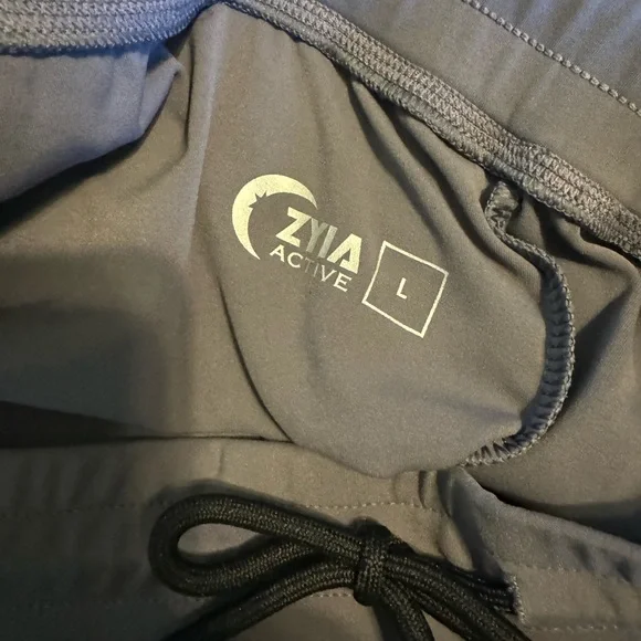ZYIA Active Dark Gray Peak Zipper Joggers (Long) 31" Large Athleisure - Picture 10 of 14